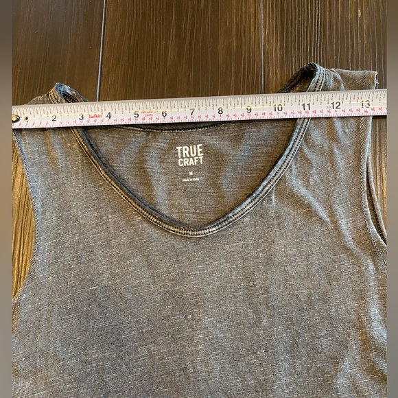 Black/Grey Medium True Craft Tank Top, Boho, Longer Length, Unworn, Tag Still On - Picture 4 of 8